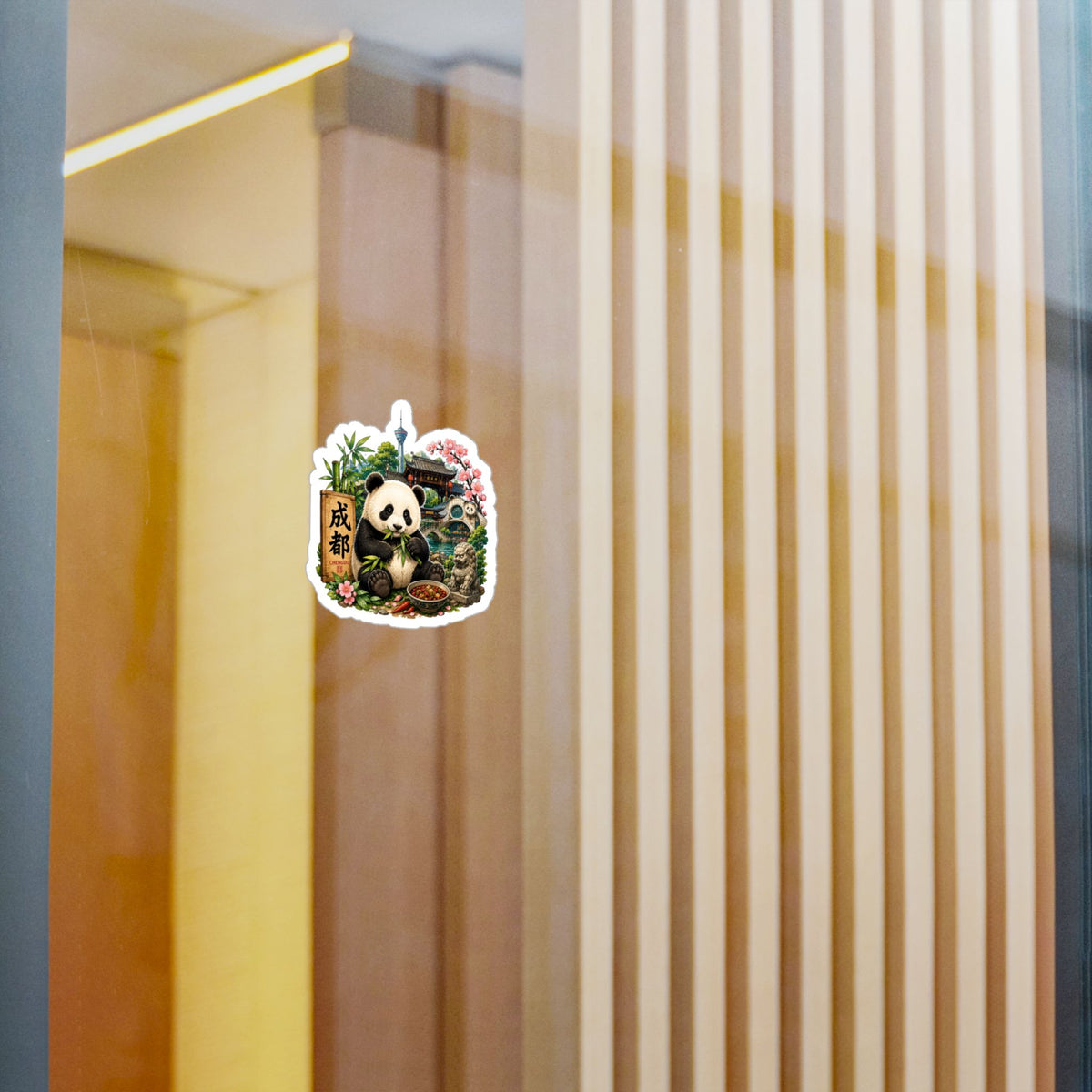 Chengdu Panda Kiss-Cut Vinyl Decal