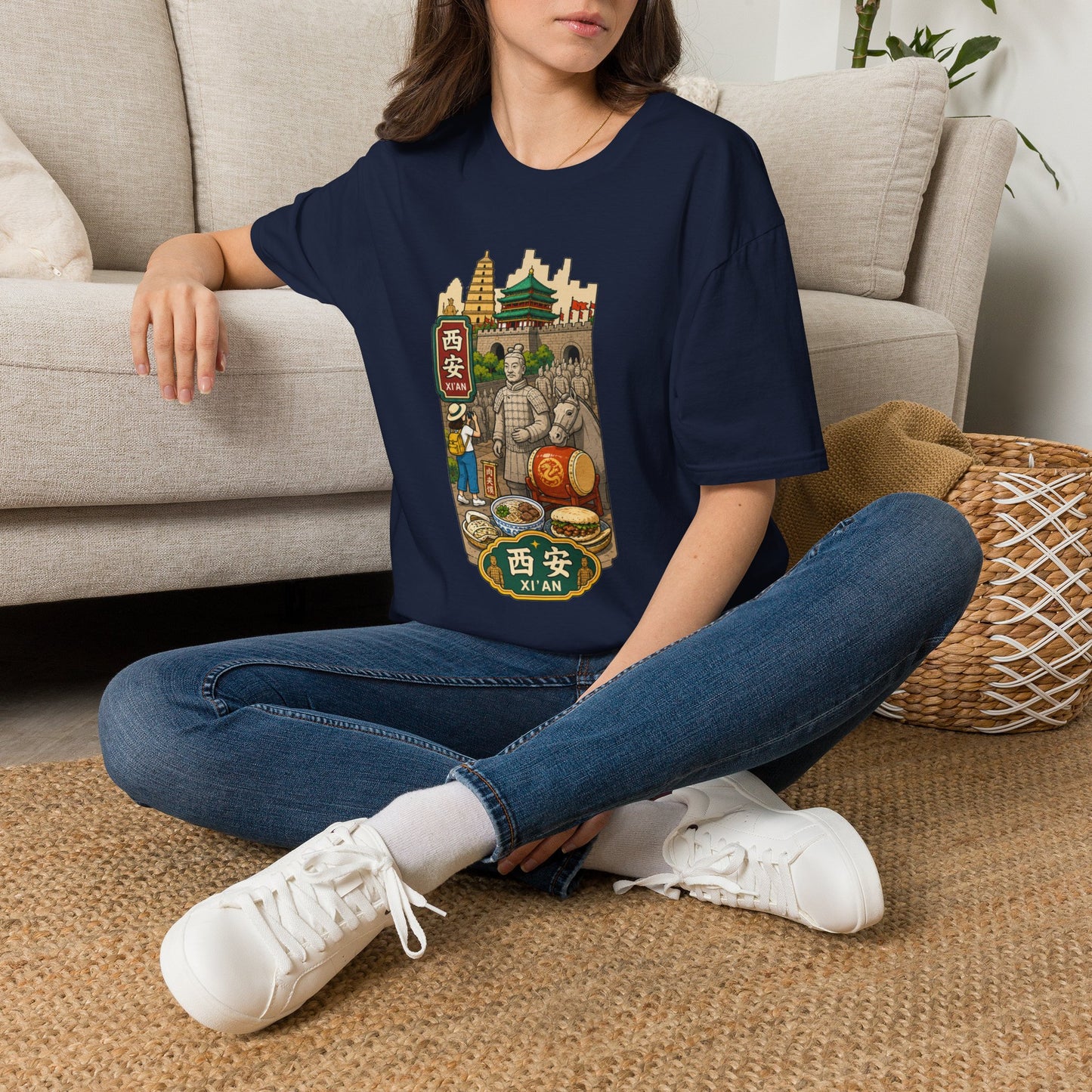 Xi'an Travel T-Shirt — Terracotta Warriors & Pagoda China Souvenir Tee
