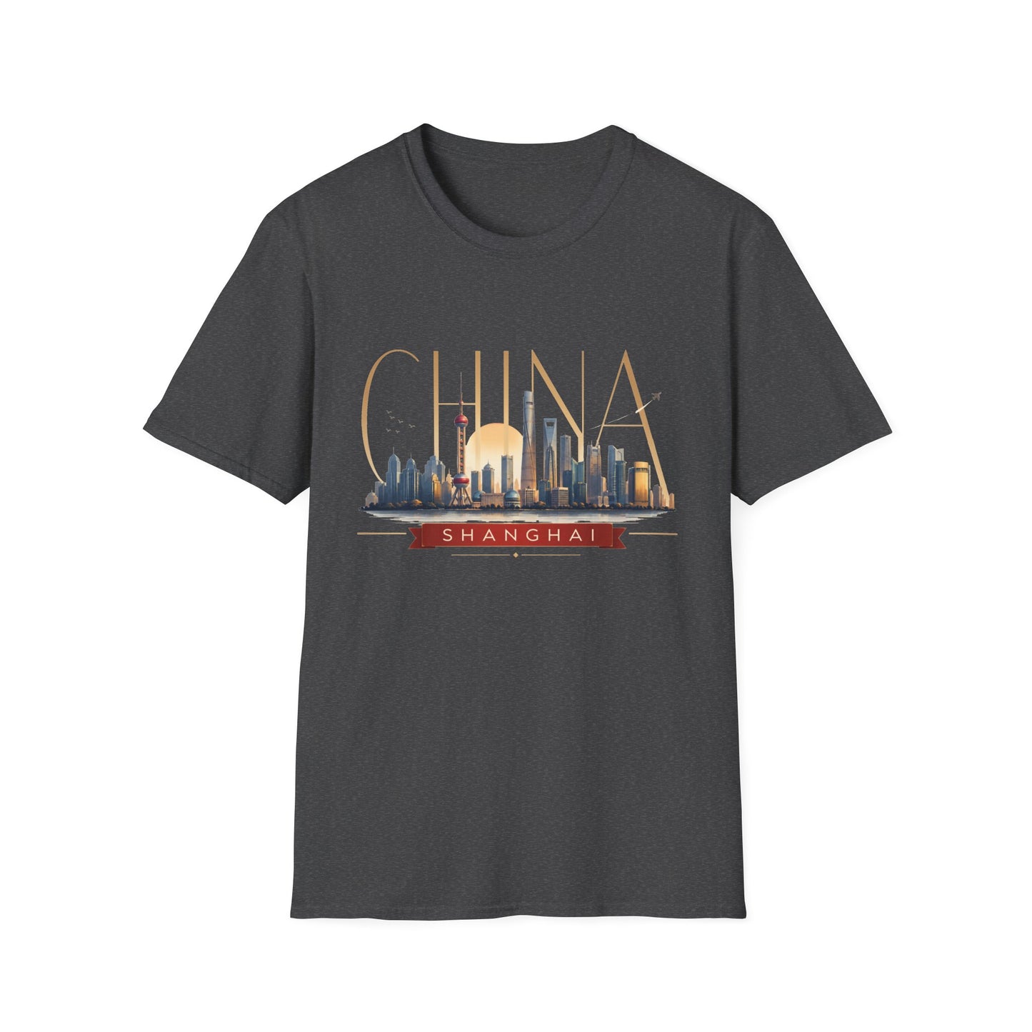 China Skyline T‑Shirt — Shanghai Cityscape Graphic Tee