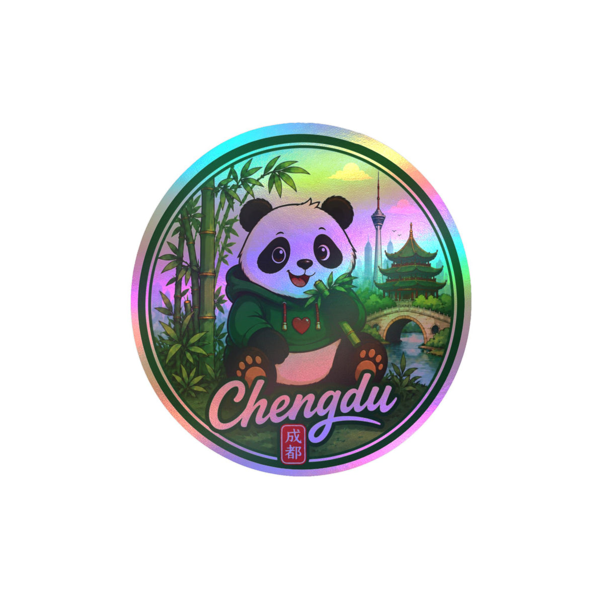 Chengdu Panda Kiss-Cut Vinyl Decal