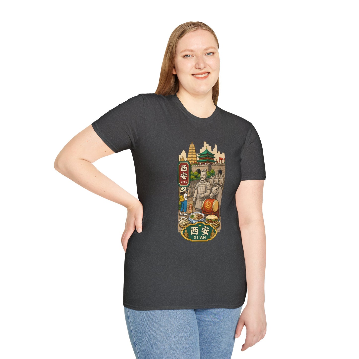 Xi'an Travel T-Shirt — Terracotta Warriors & Pagoda China Souvenir Tee