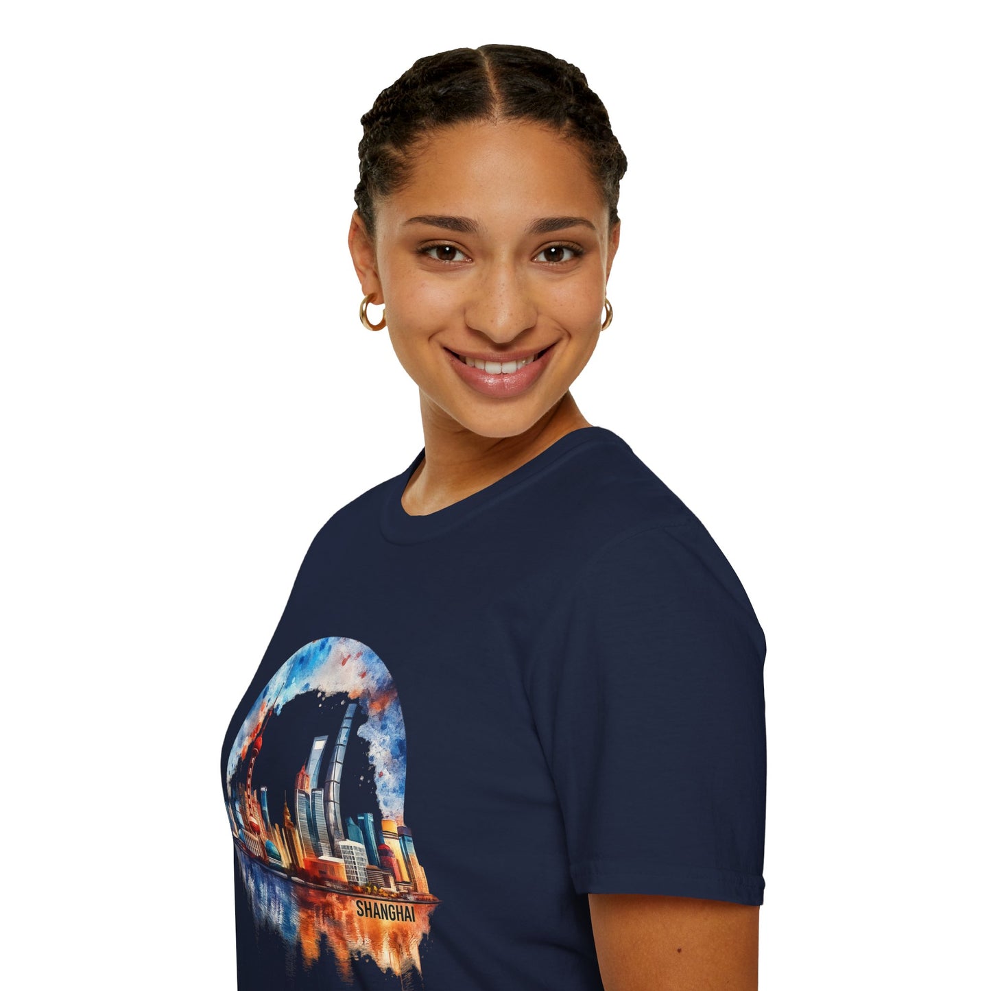 Cityscape Watercolor T-Shirt — Skyline Art Tee