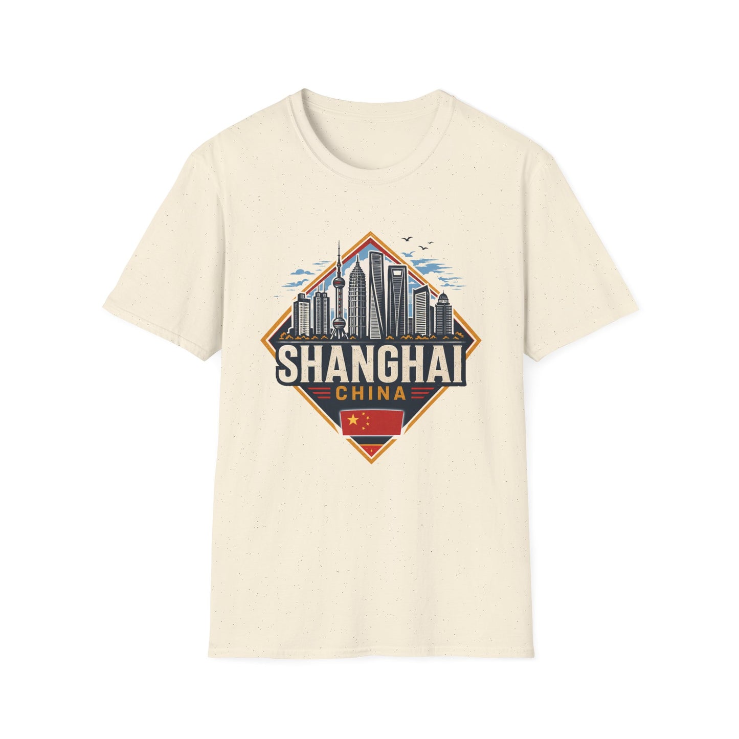 Shanghai Skyline T-Shirt — Retro Cityscape China Travel Tee