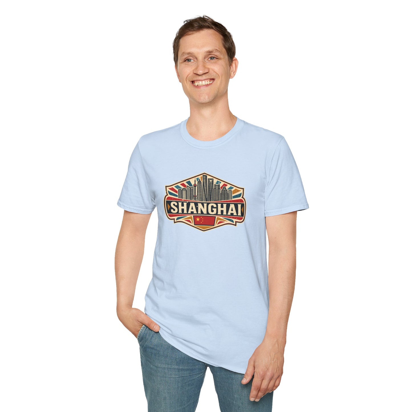 Shanghai Skyline T-Shirt — Vintage City Travel Tee