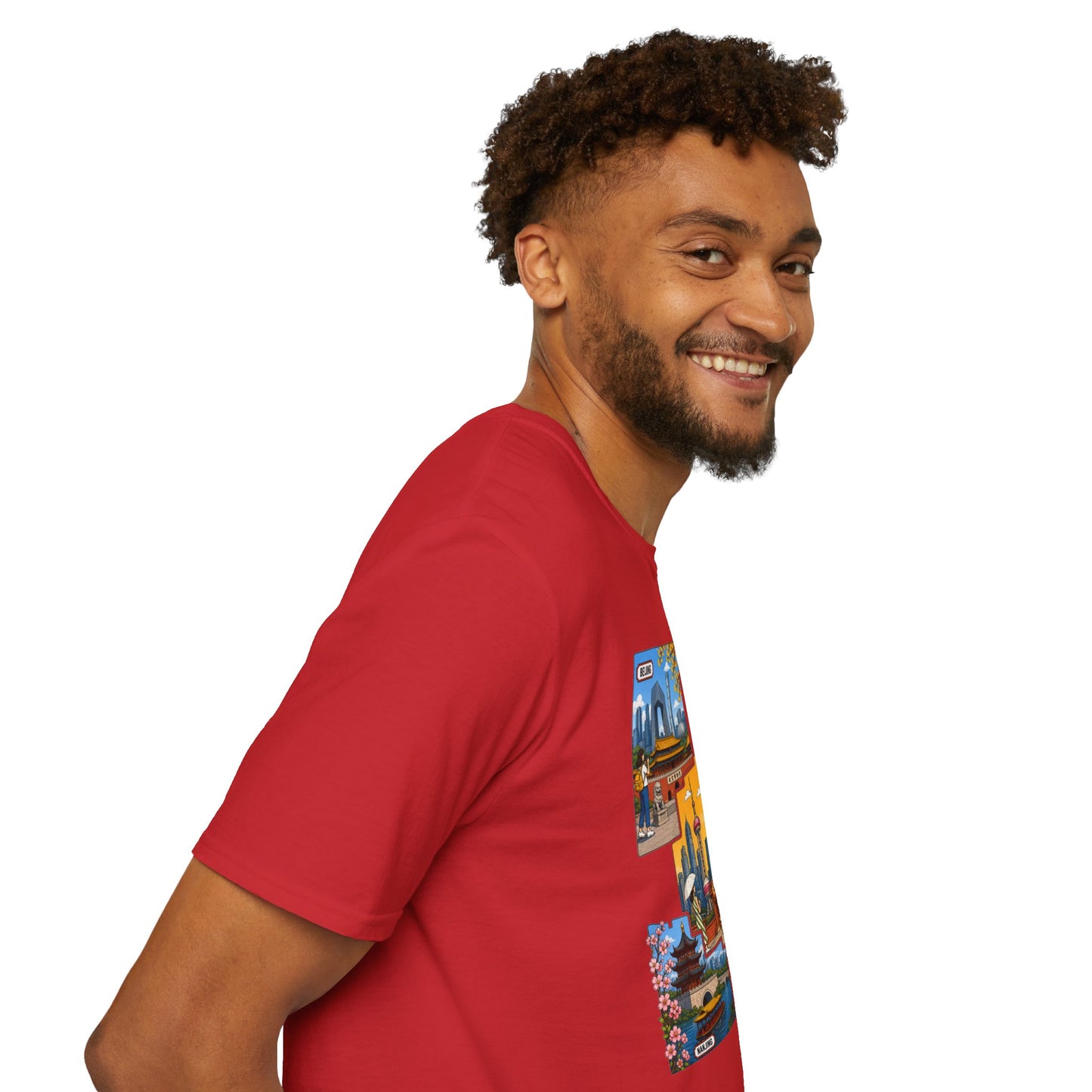 Cityscape Postcard T-Shirt — Miami & Dubai Travel Vintage Graphic Tee