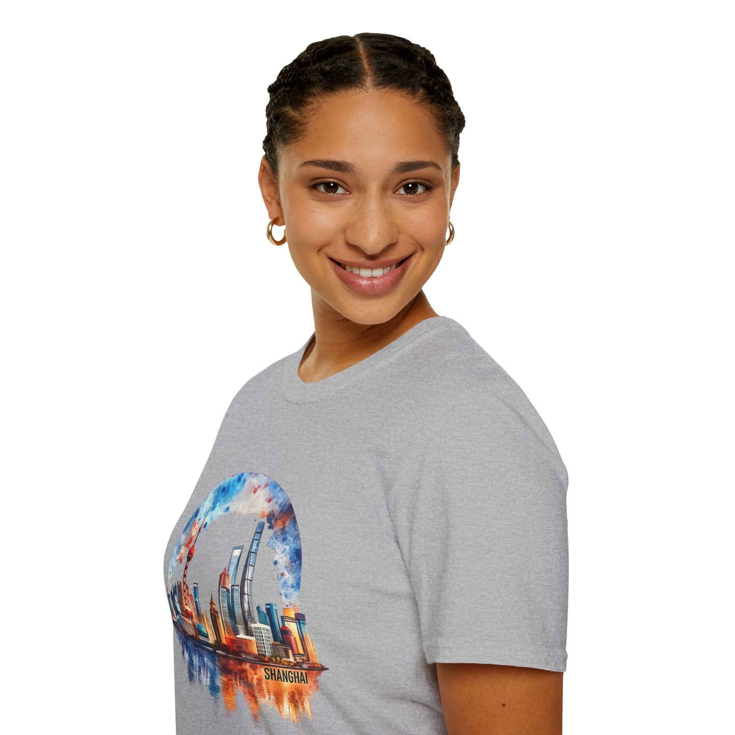 Cityscape Watercolor T-Shirt — Skyline Art Tee