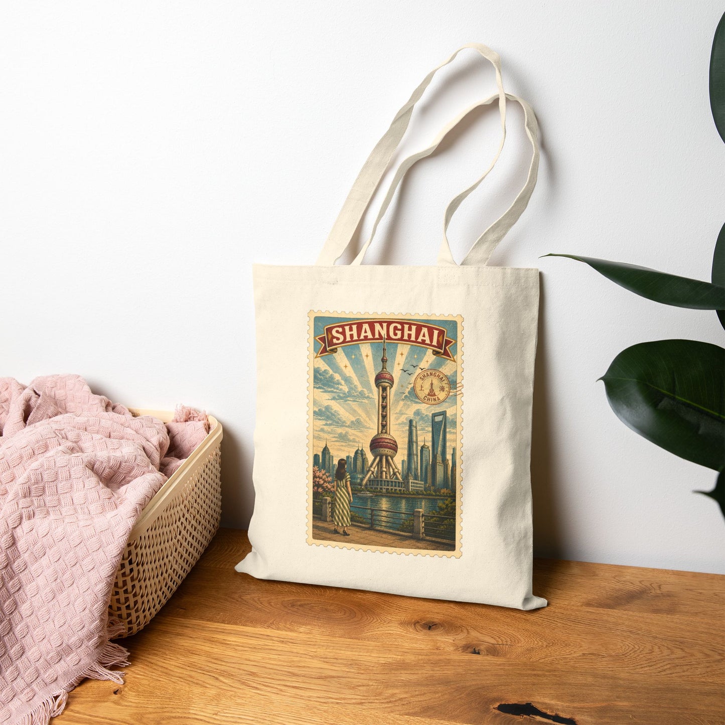 Shanghai Vintage Poster Tote Bag