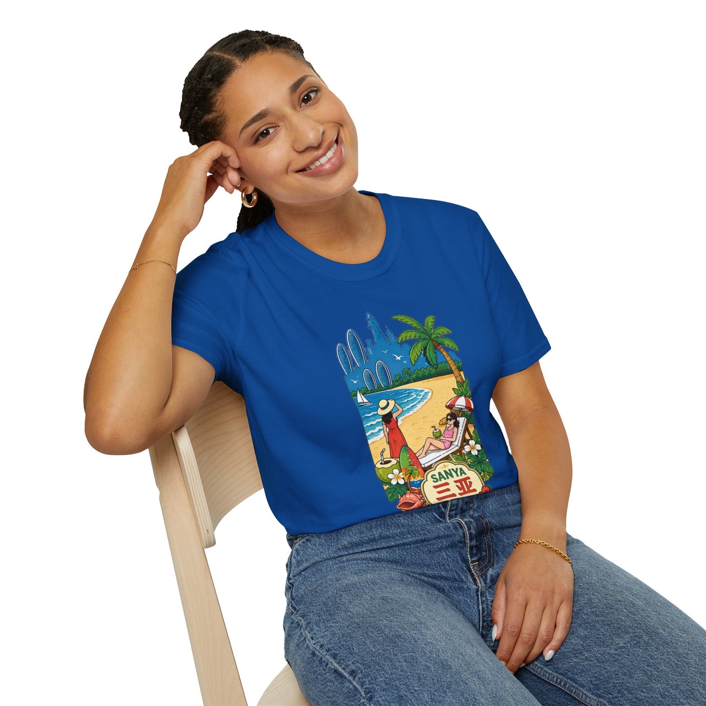 Beach Resort Graphic T-Shirt — Sanya Tropical Vacation Design