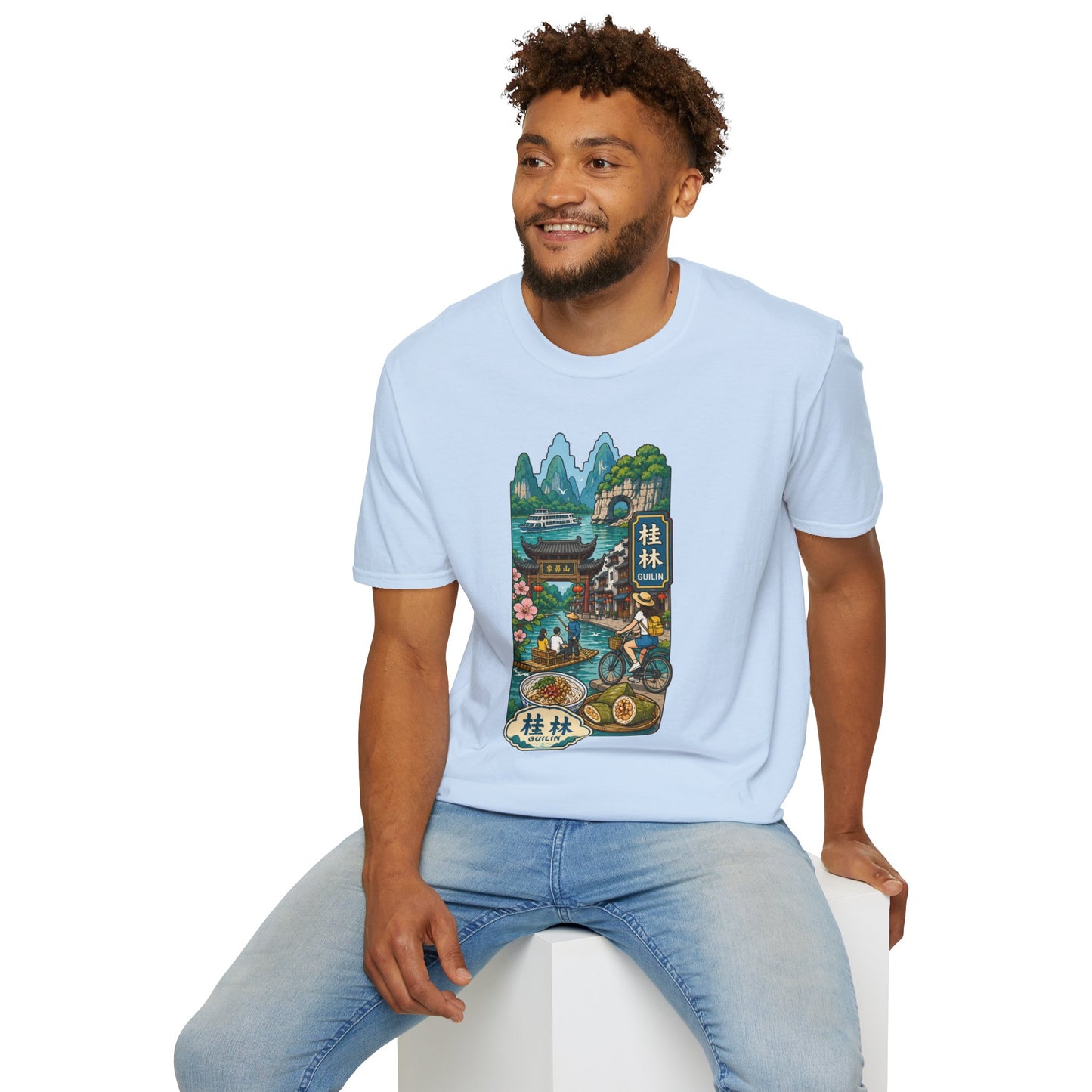 Guilin Scenic T-Shirt — Chinese Landscape Travel Art Tee