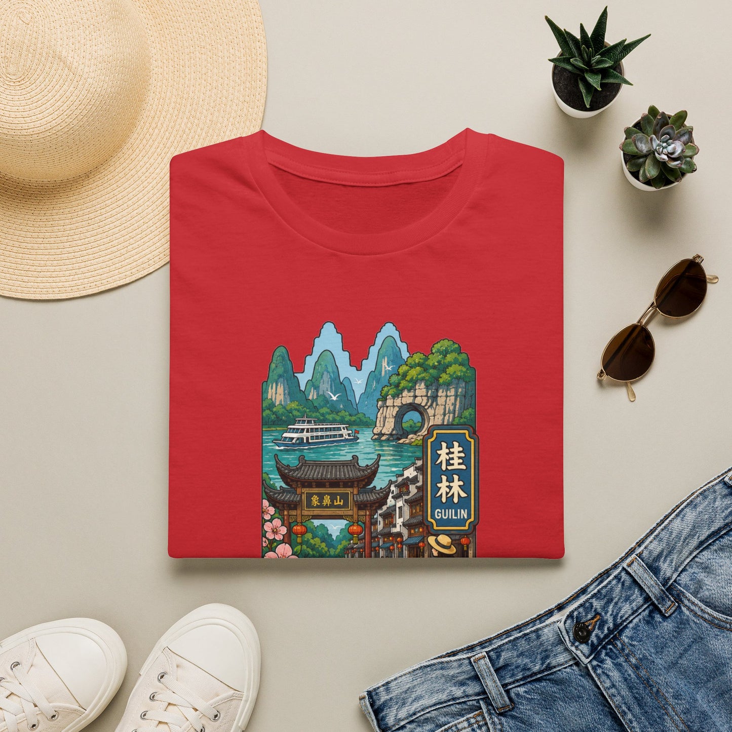 Guilin Scenic T-Shirt — Chinese Landscape Travel Art Tee