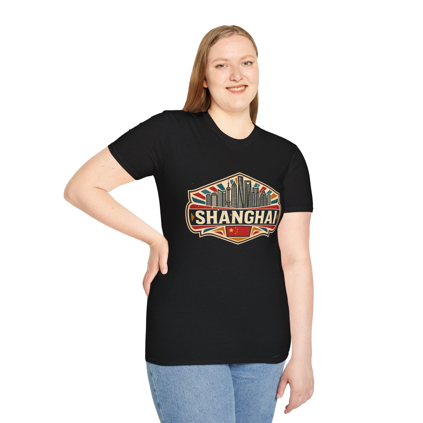 Shanghai Skyline Vintage T‑Shirt