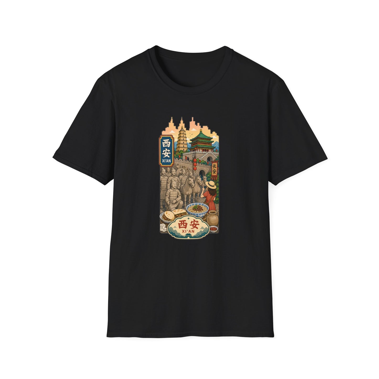 Xi'an Travel T‑Shirt — Vintage China Cityscape Graphic