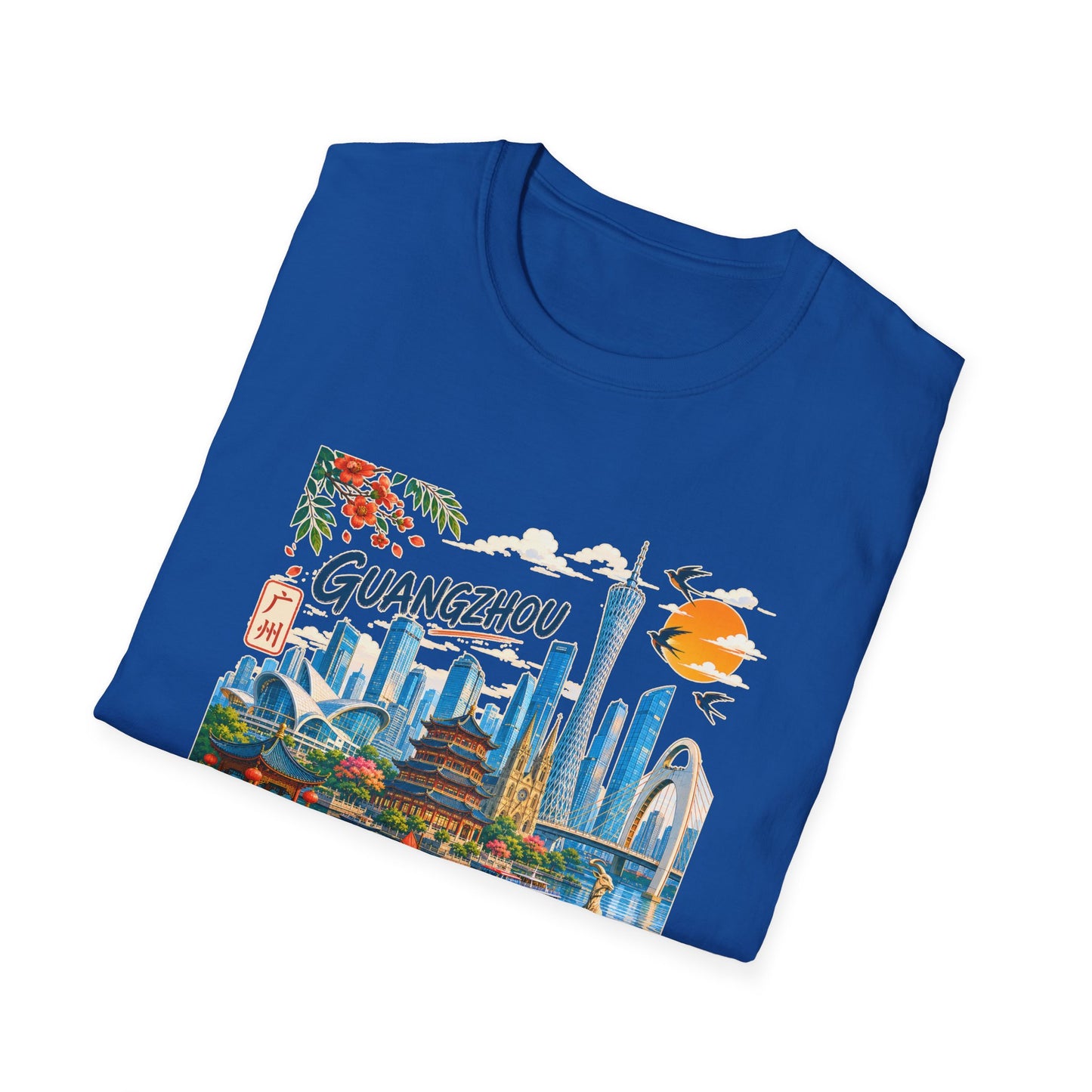 Guangzhou Cityscape T‑Shirt — Vintage Skyline Travel Tee