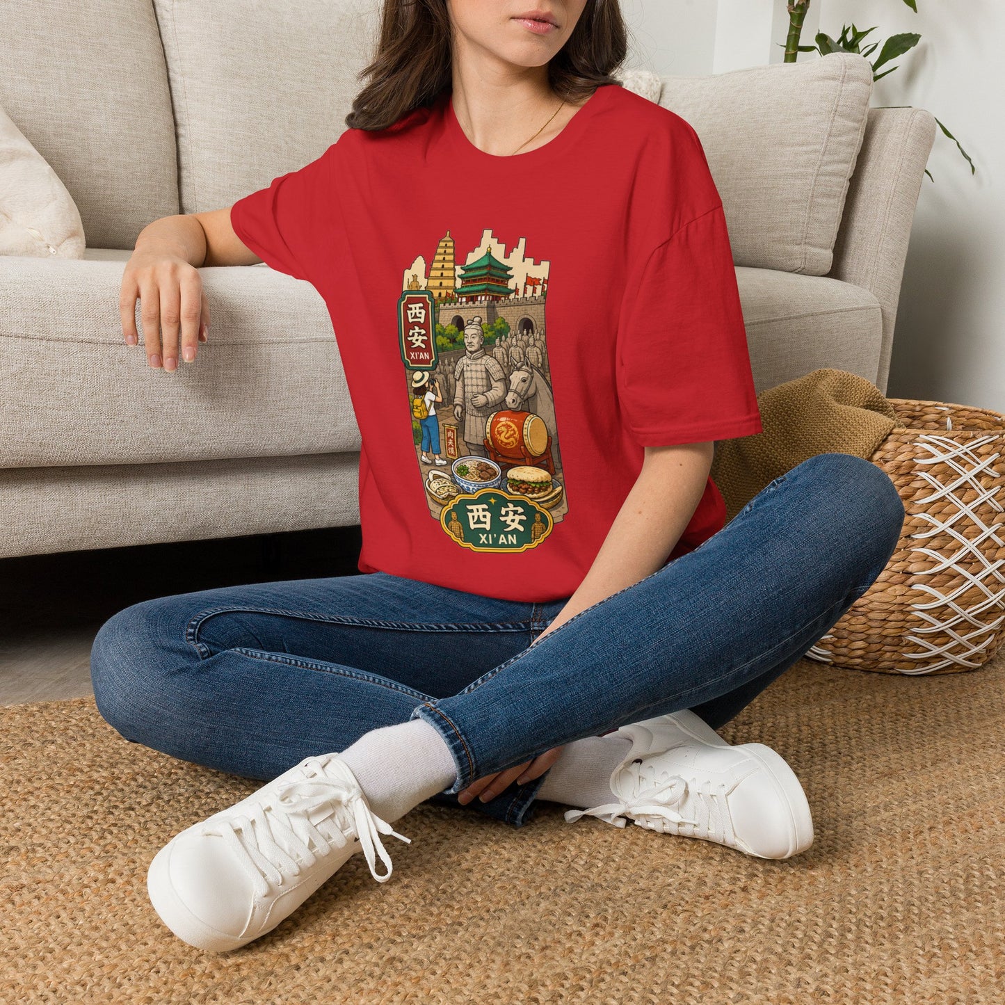 Xi'an Travel T-Shirt — Terracotta Warriors & Pagoda China Souvenir Tee