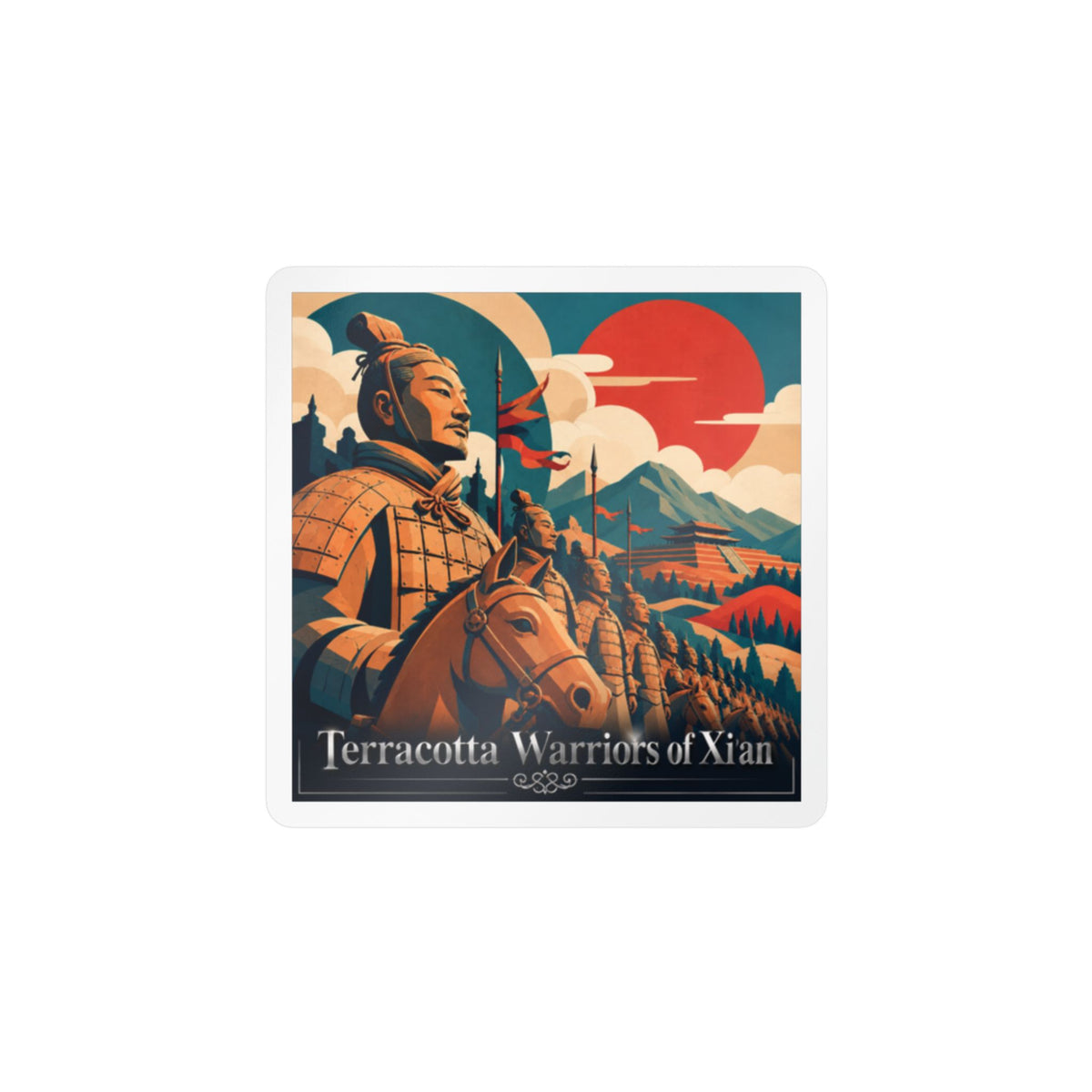 Terracotta Warriors of Xi'an Vinyl Decal — Historical Travel Sticker