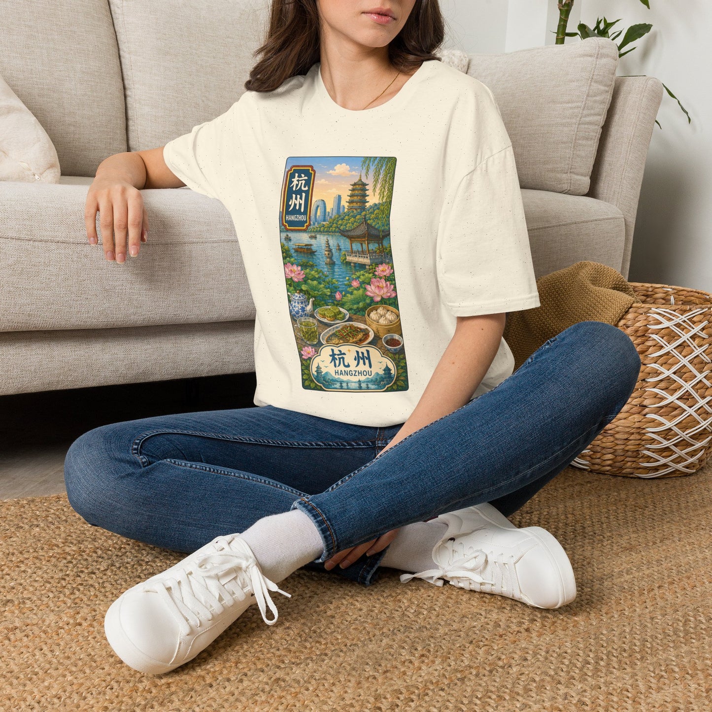 Hangzhou Scenic T-Shirt — West Lake Vintage Travel Tee (杭州)