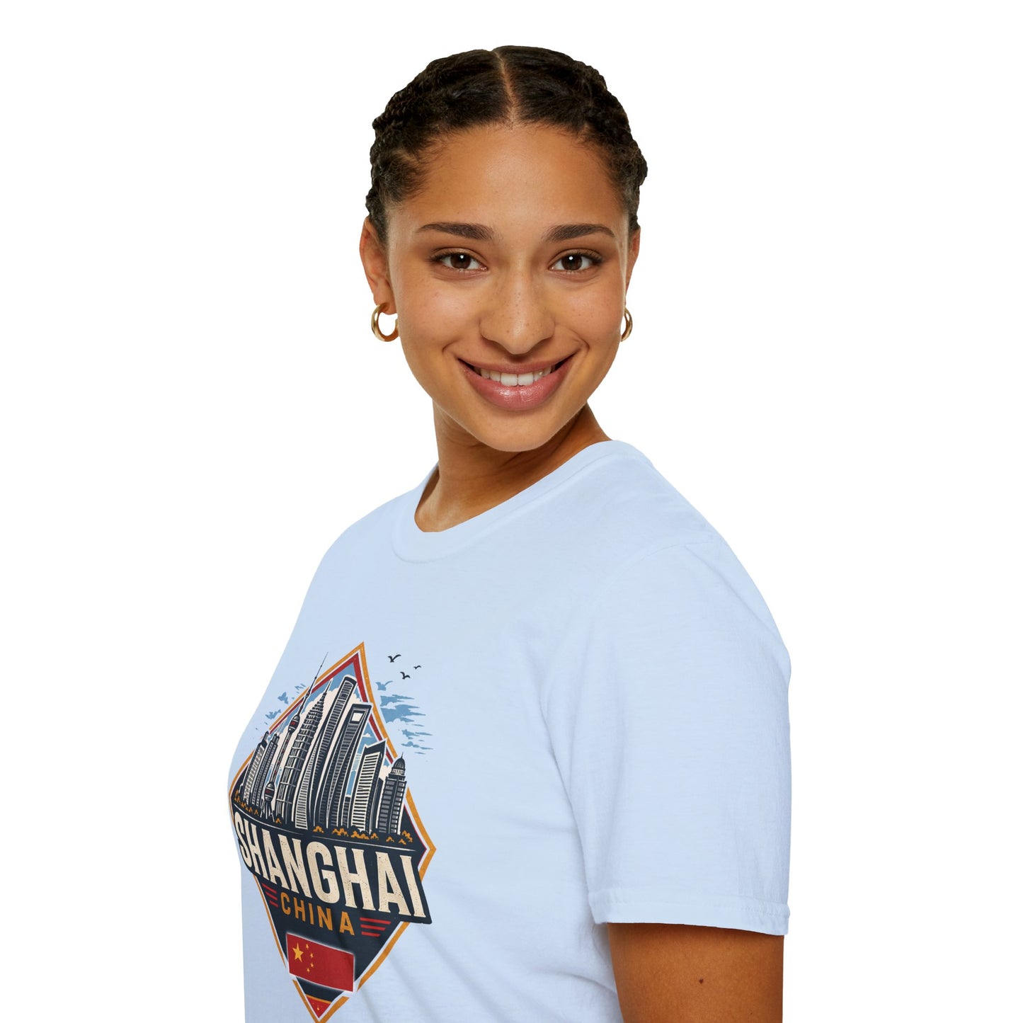 Shanghai Skyline T-Shirt — Retro Cityscape China Travel Tee