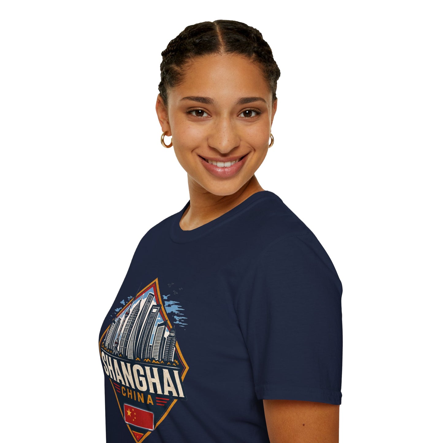 Shanghai Skyline T-Shirt — Retro Cityscape China Travel Tee