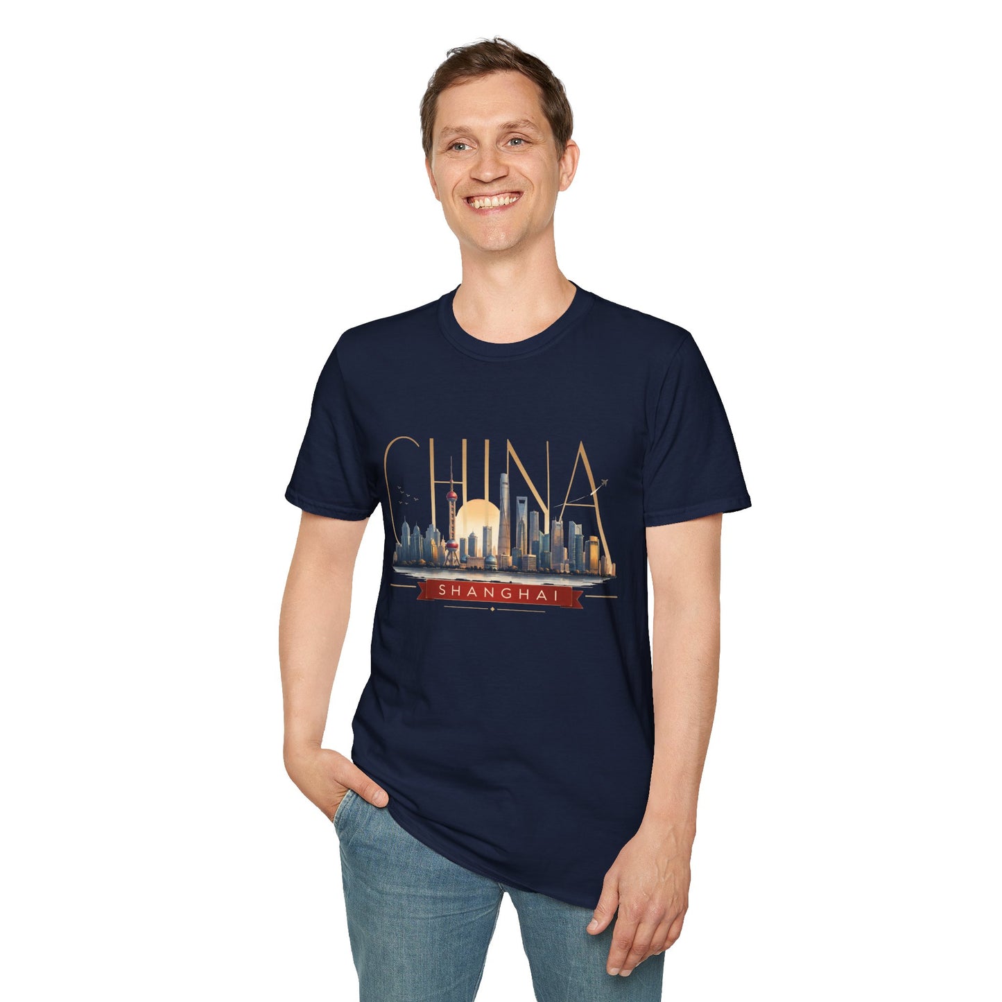 China Skyline T‑Shirt — Shanghai Cityscape Graphic Tee