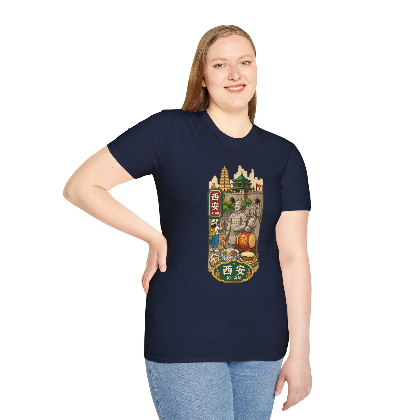 Xi'an Travel T-Shirt — Terracotta Warriors & Pagoda China Souvenir Tee
