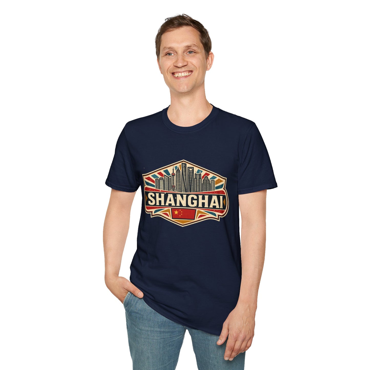 Shanghai Skyline Vintage T‑Shirt