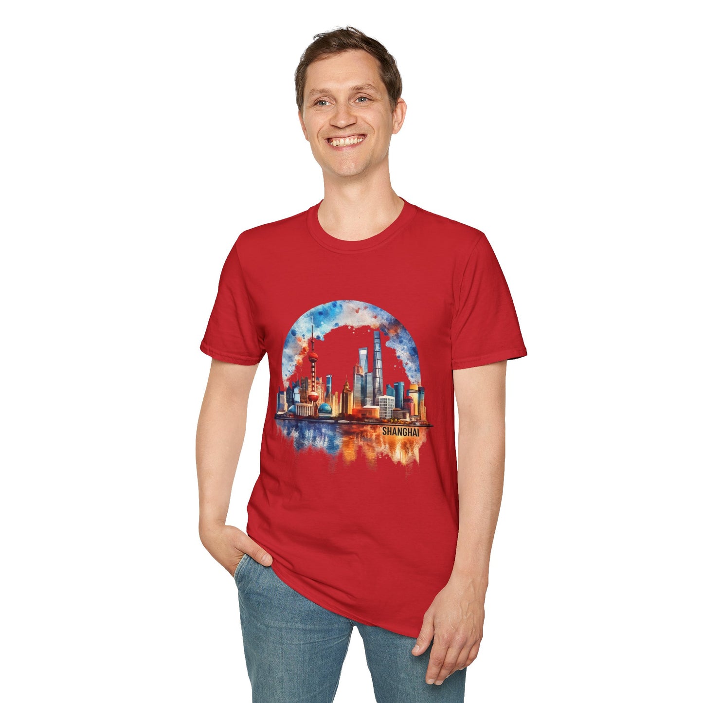 Cityscape Watercolor T-Shirt — Skyline Art Tee