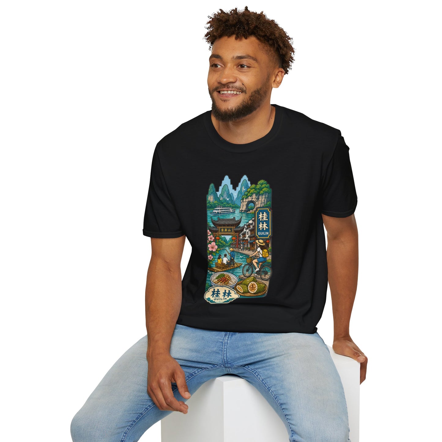 Guilin Scenic T-Shirt — Chinese Landscape Travel Art Tee