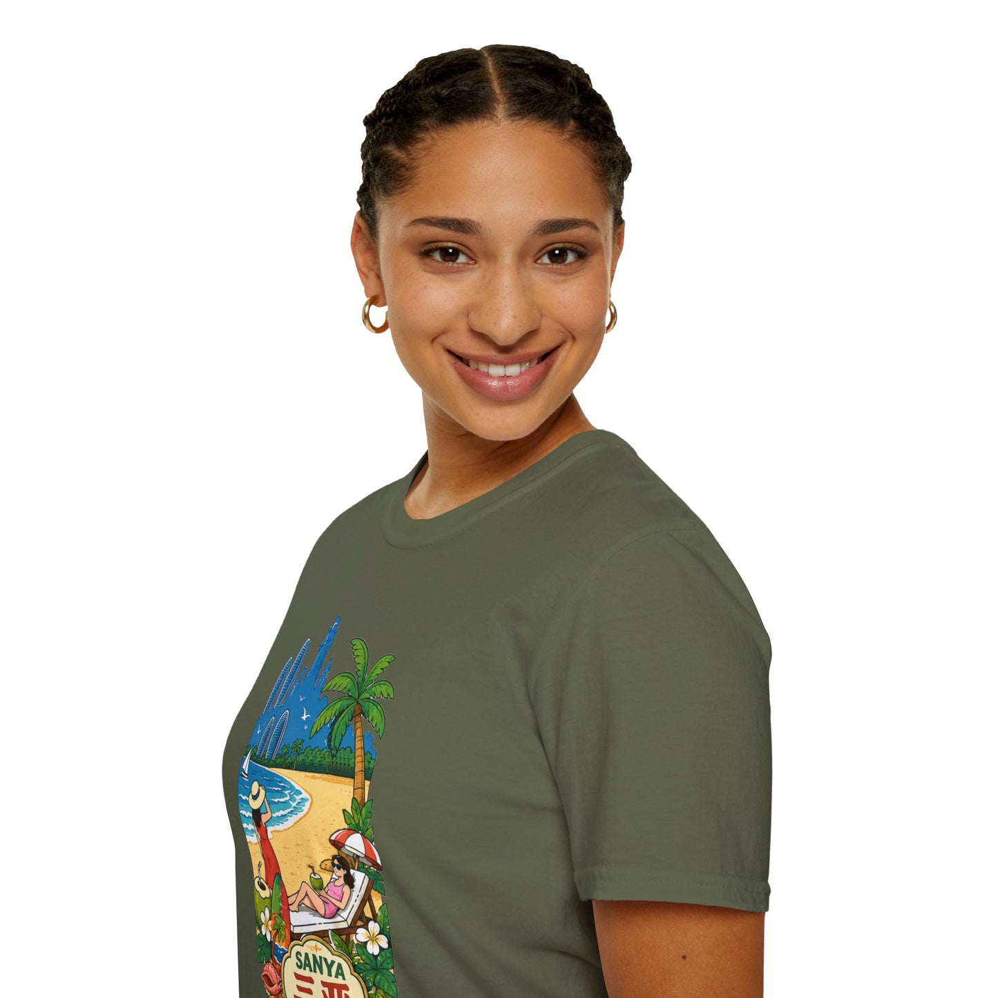 Beach Resort Graphic T-Shirt — Sanya Tropical Vacation Design