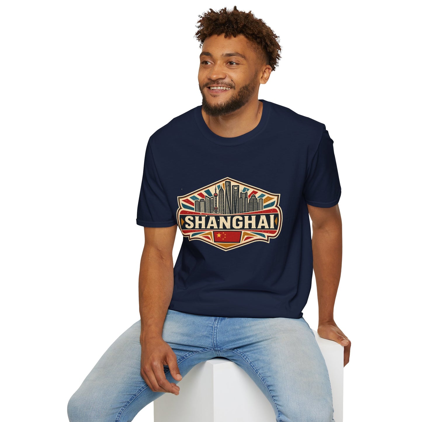 Shanghai Skyline Vintage T‑Shirt
