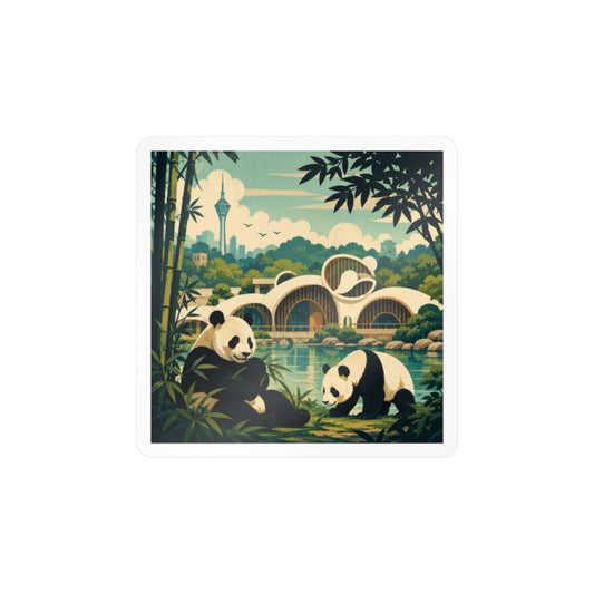 Panda Garden Kiss-Cut Vinyl Decal