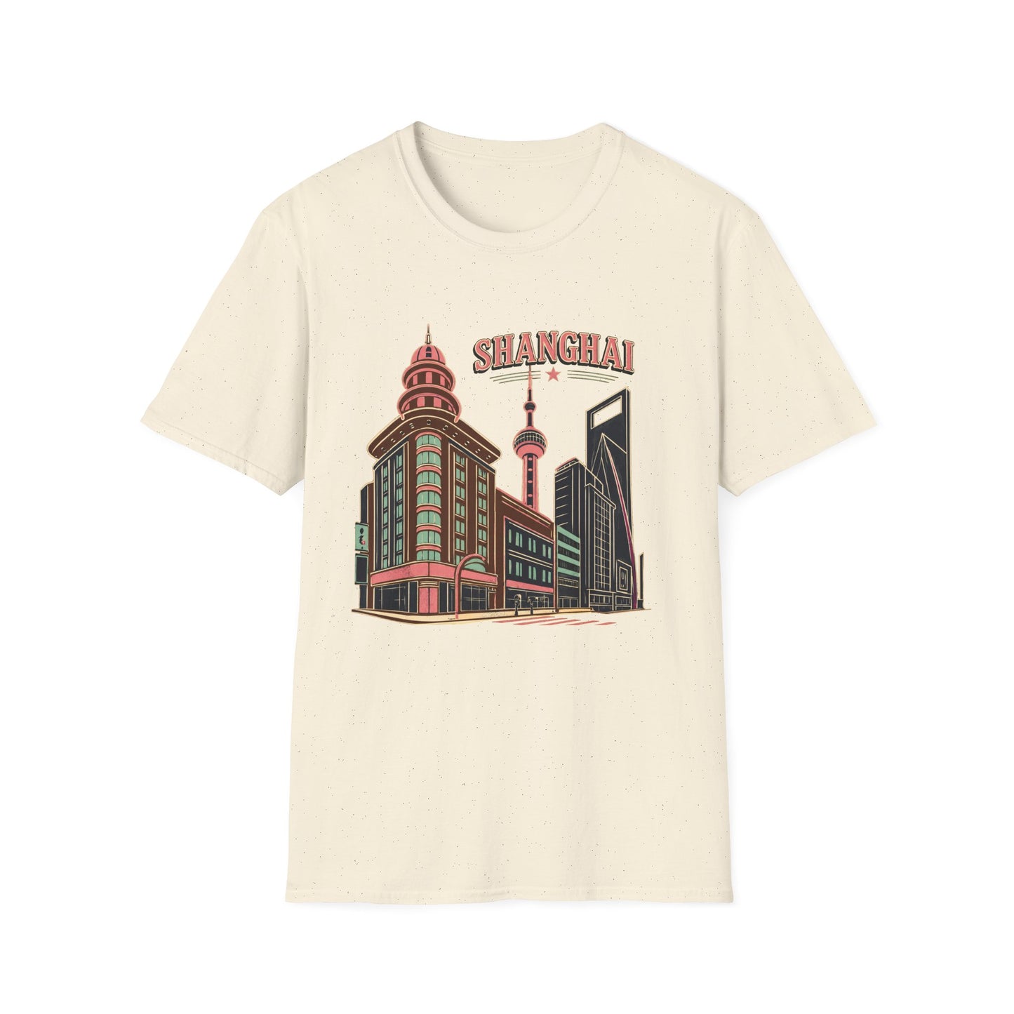 Shanghai Skyline T-Shirt — Retro Cityscape Travel Tee