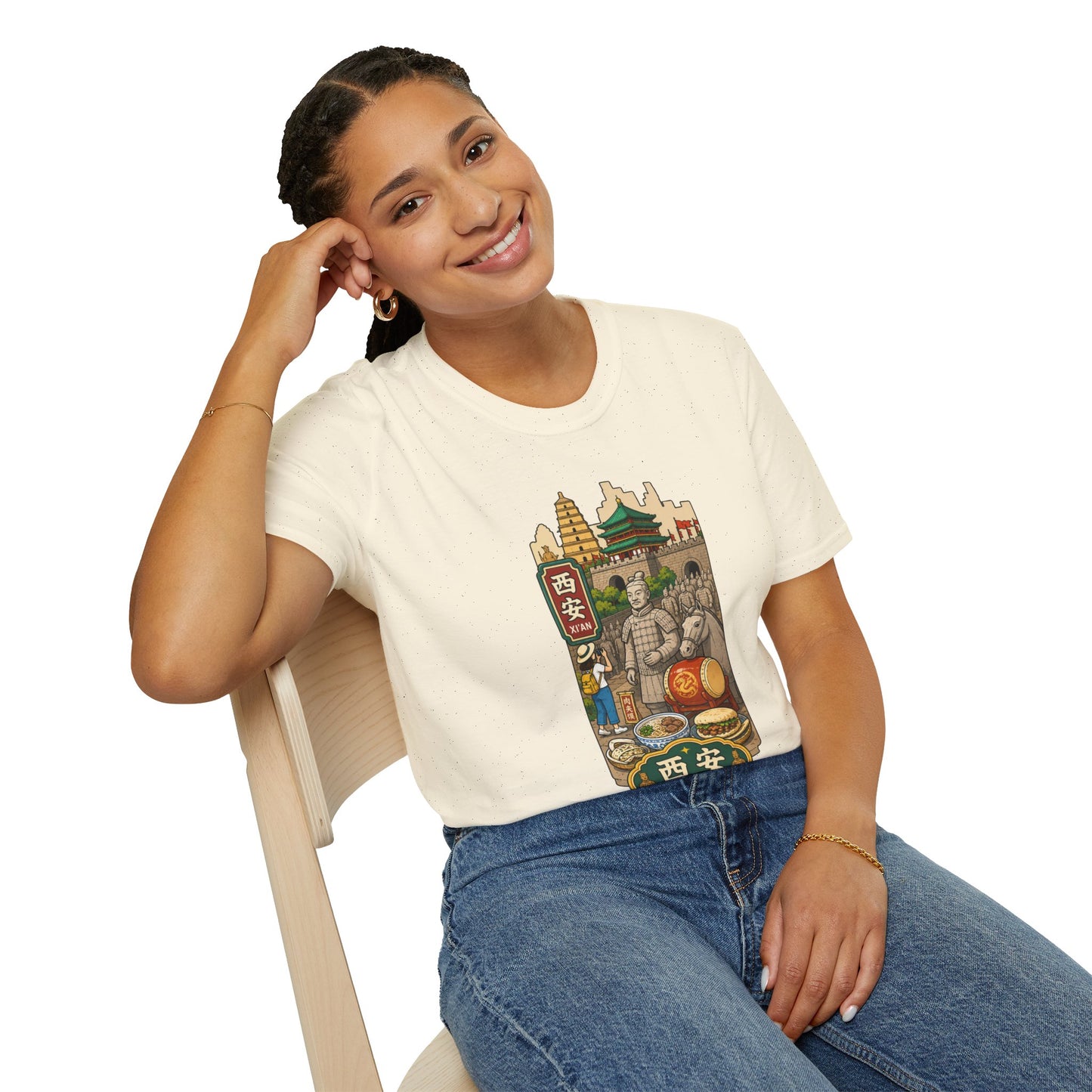 Xi'an Travel T-Shirt — Terracotta Warriors & Pagoda China Souvenir Tee