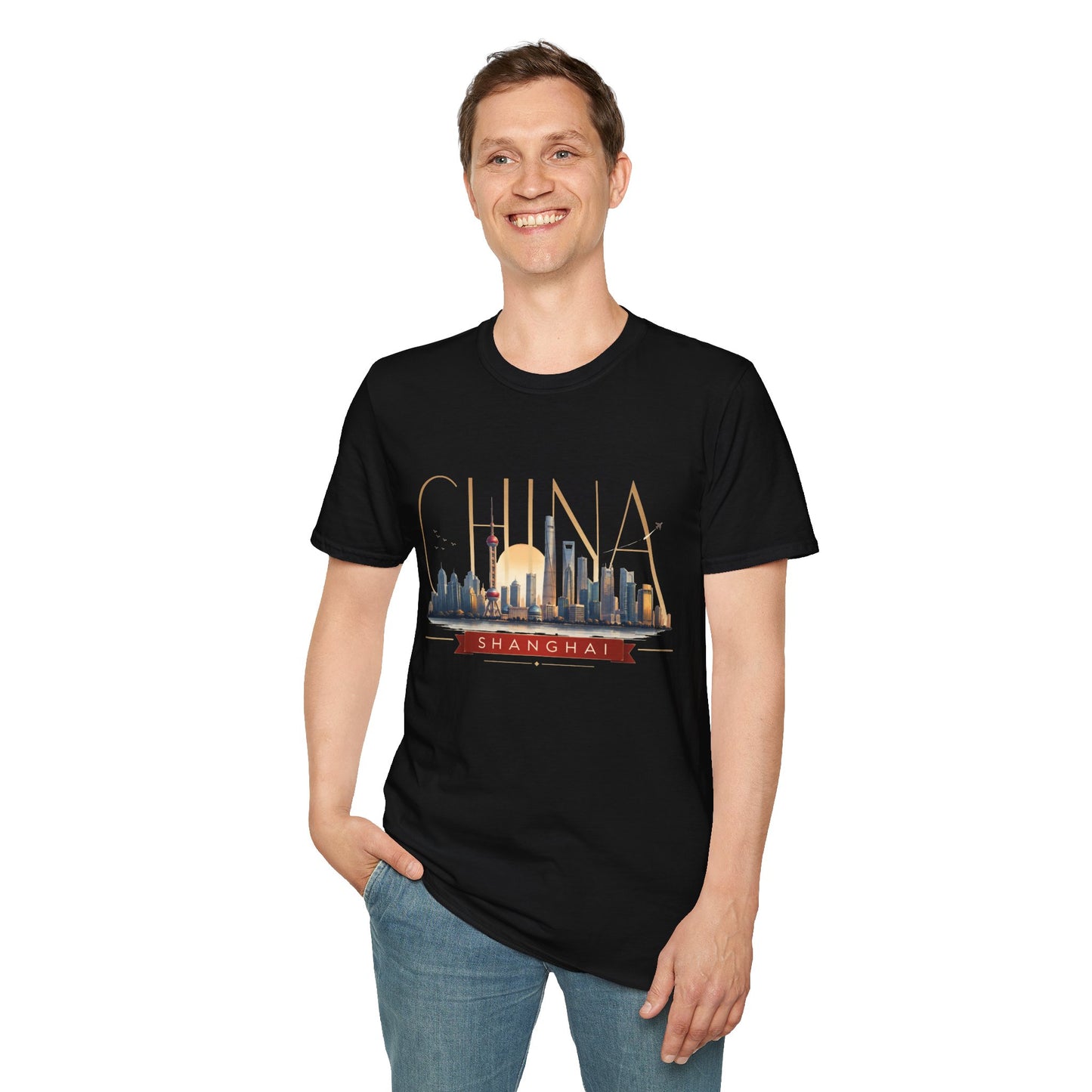 China Skyline T‑Shirt — Shanghai Cityscape Graphic Tee