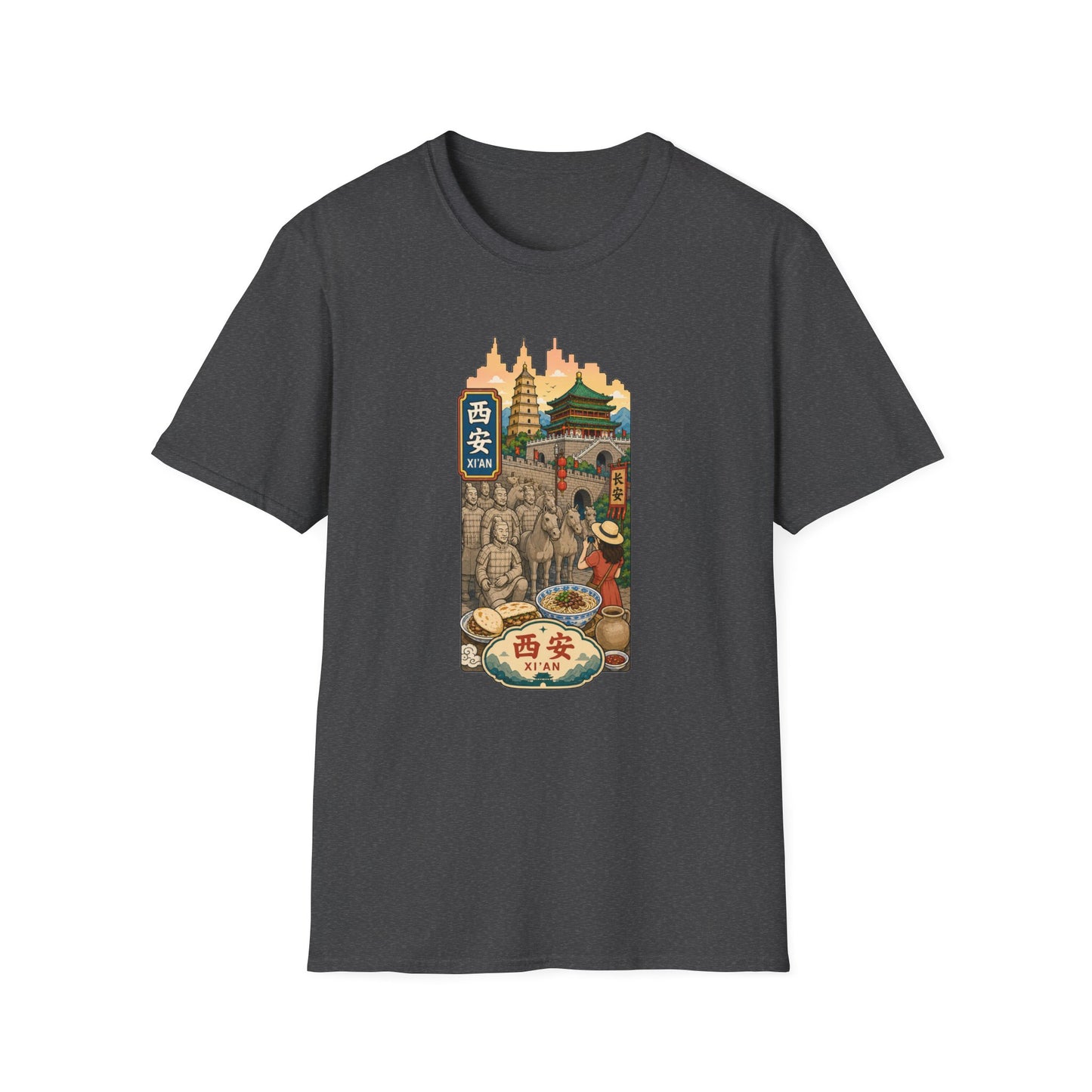 Xi'an Travel T‑Shirt — Vintage China Cityscape Graphic