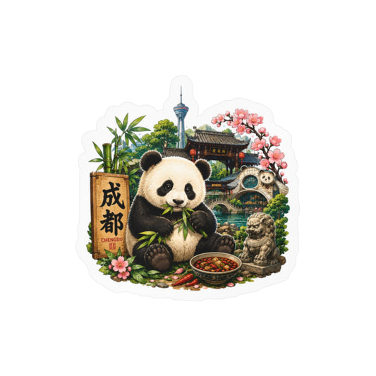 Chengdu Panda Kiss-Cut Vinyl Decal