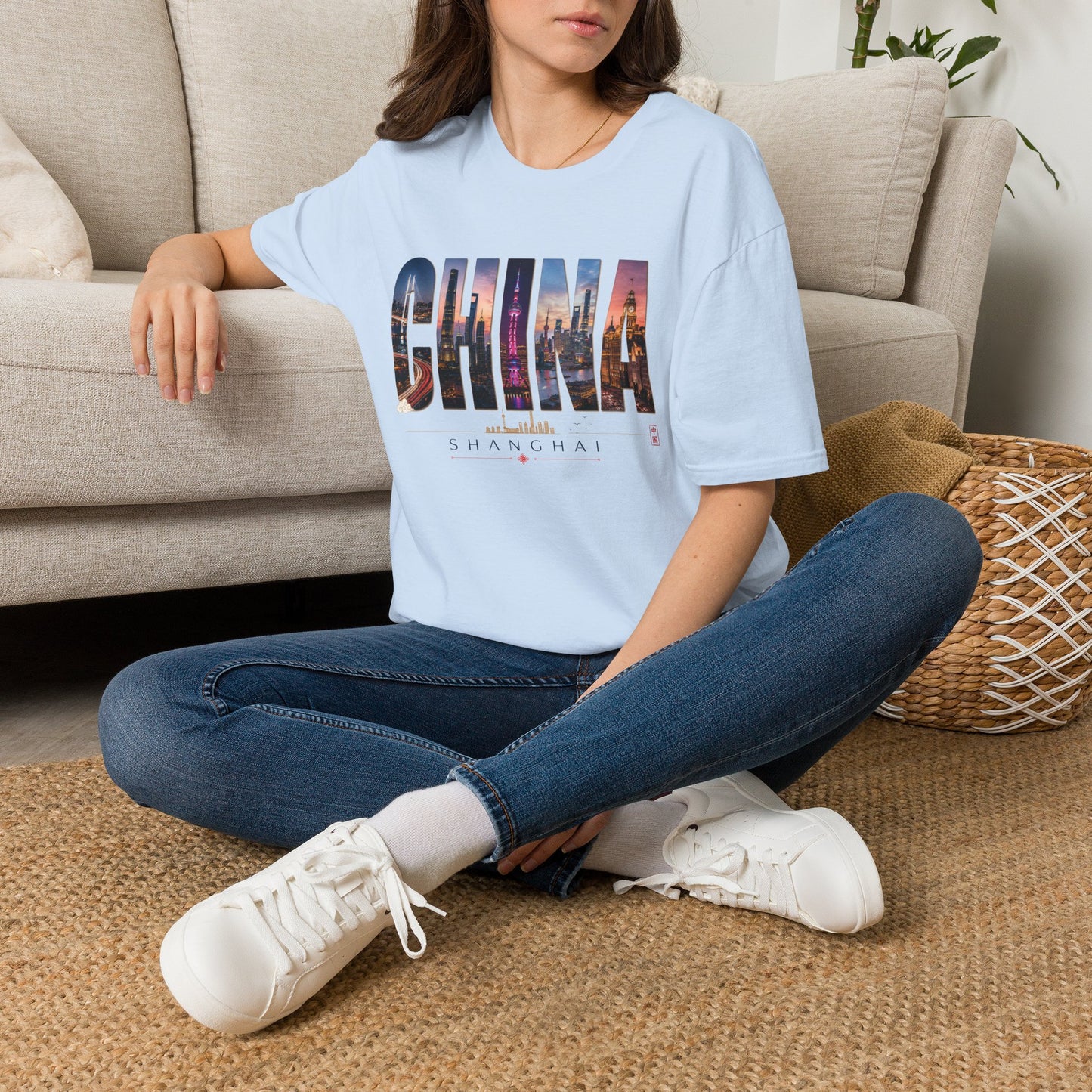 China Skyline Graphic T‑Shirt — Cityscape Travel Tee