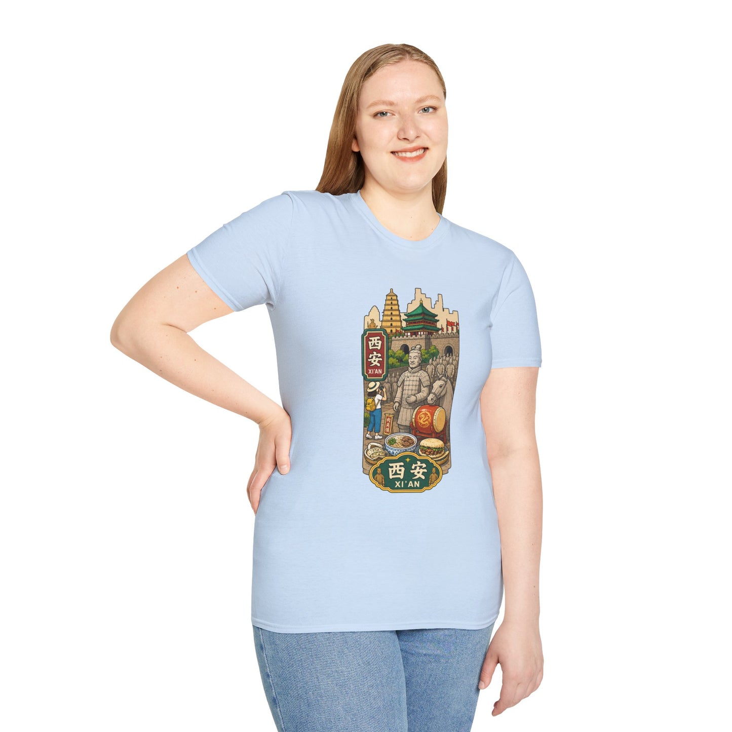 Xi'an Travel T-Shirt — Terracotta Warriors & Pagoda China Souvenir Tee