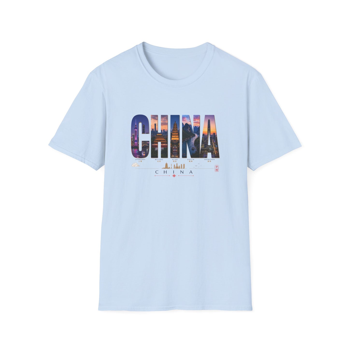 China Skyline Photo Tee — Travel Souvenir T-Shirt