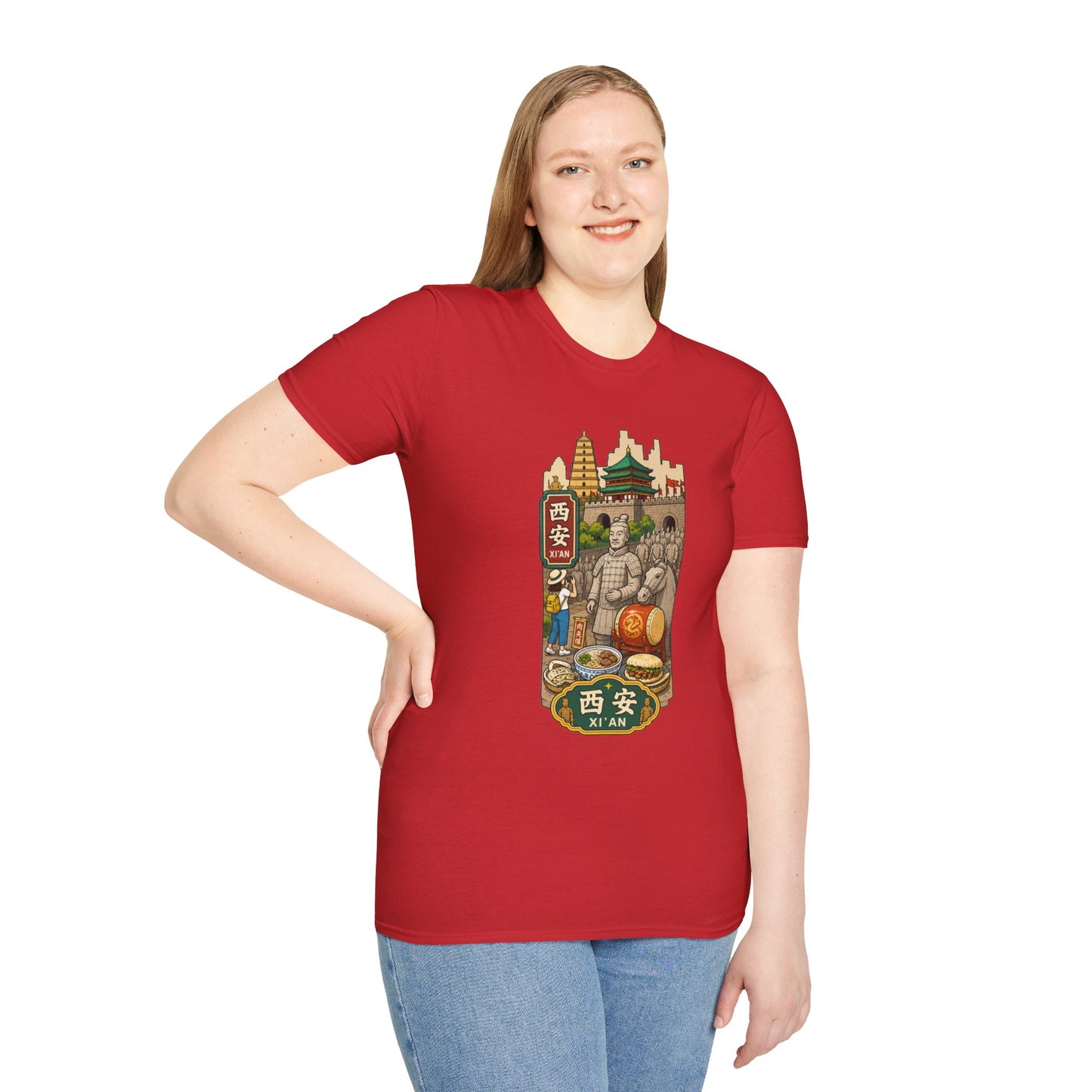 Xi'an Travel T-Shirt — Terracotta Warriors & Pagoda China Souvenir Tee