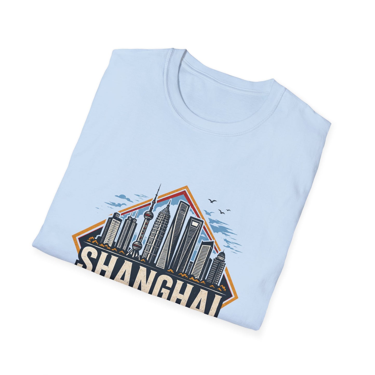 Shanghai Skyline T-Shirt — Retro Cityscape Travel Tee (Shanghai, China)