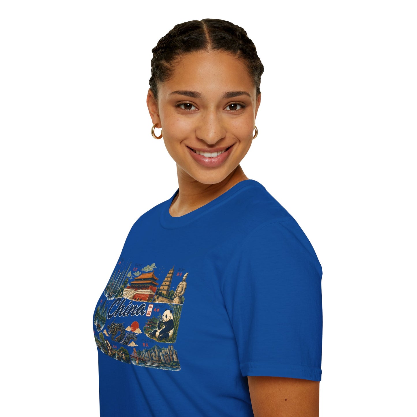 China Landmarks T-Shirt — Panda, Great Wall & Skyline Travel Tee